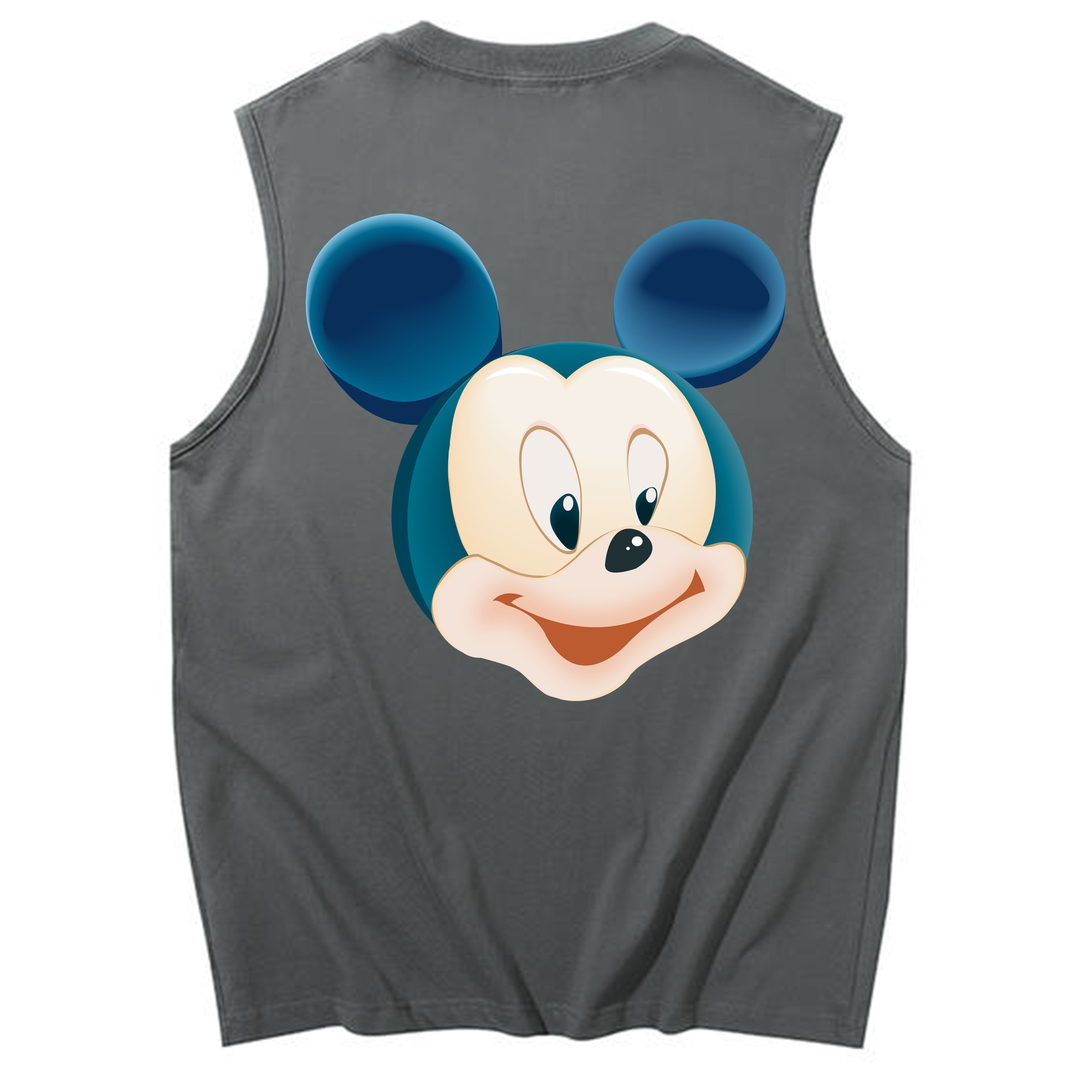 ミッキーマウス Mickey Mouse コットン100％タンクトップ（背面プリント）